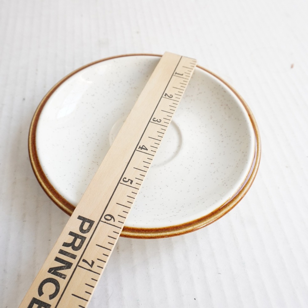 VTG Mikasa Natural Beauty Saucer Speckled Tan Brown‎ Rim Japan - Many Available - Picture 3 of 4